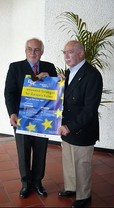 Horst Hanusch and Joseph Bigio with the conference poster